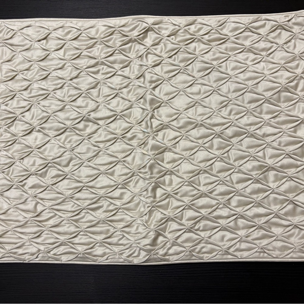 Ivory Pleated Decorative Pillow
